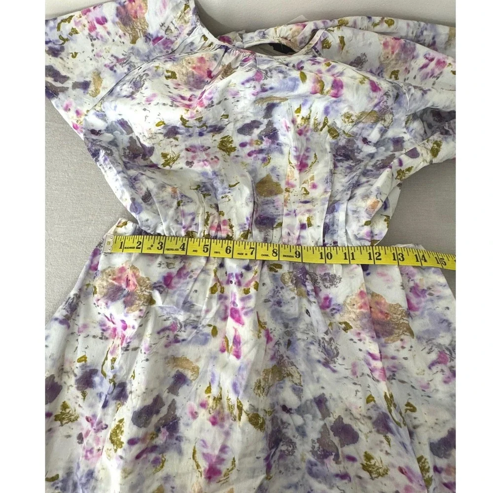 Flora Obscura x J. Crew Side Cut-Out Dress Kaleidoscope 12 NEW